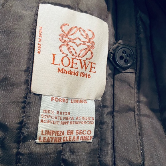 Loewe Madrid Luxury Lambskin Leather Jacket w/ Forro Lining - size 54 - Picture 9 of 12